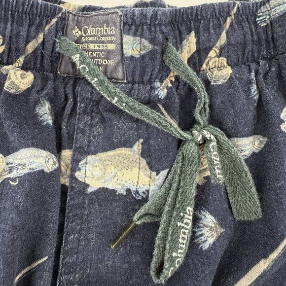 Columbia Vintage Y2K 2002 Pajama Bottom Outdoor Cotton Pants Mens Large Fishing - Picture 5 of 9